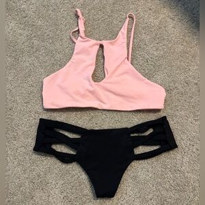 Siempre Golden Blush and Black Bikini